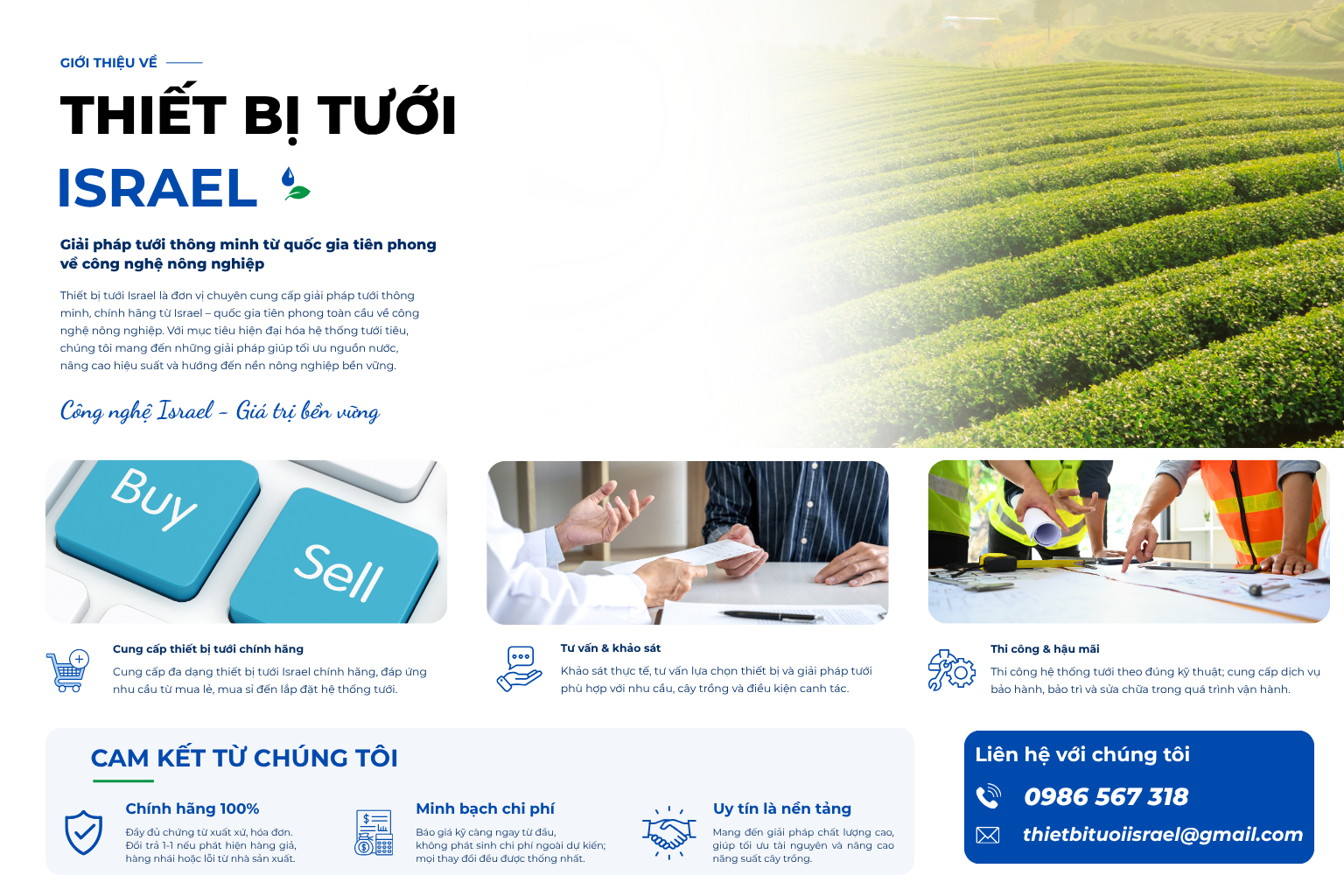 Giới thiệu về Thiết bị tưới Israel