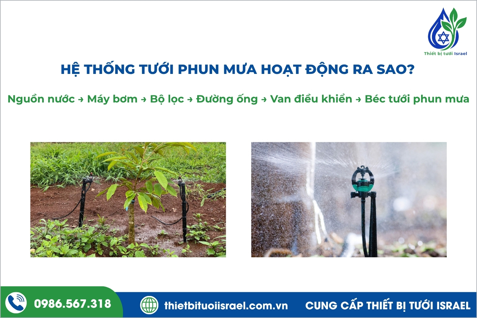 Hệ thống tưới phun mưa hoạt động như thế nào?